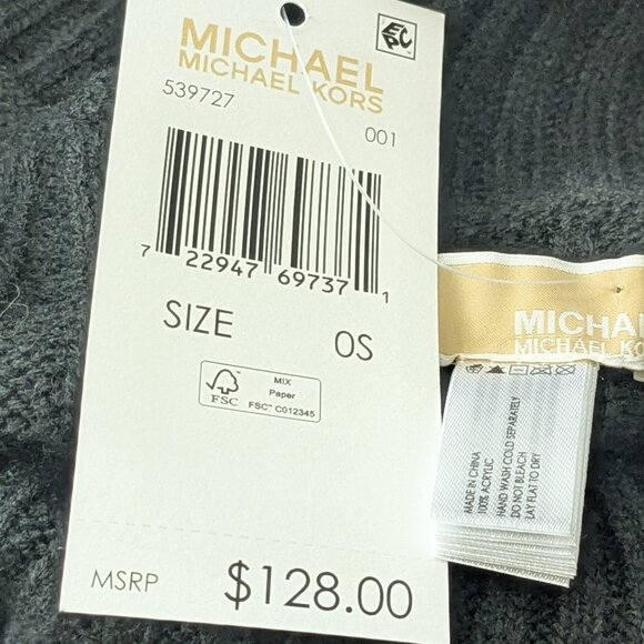 MICHAEL Michael Kors Women's Wide-Rib Button Turtleneck Poncho Black NWT - Picture 12 of 13